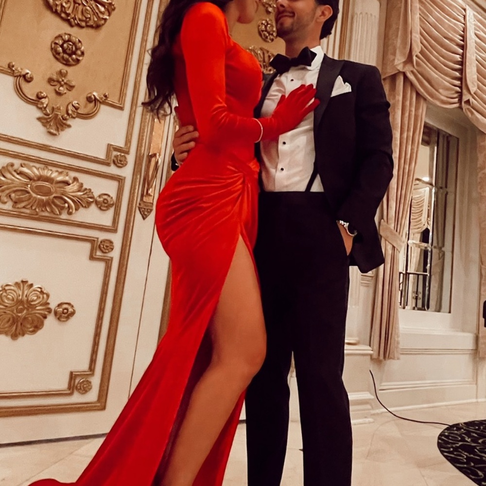 Lia Stublla Red Evening Gown - Custom Made